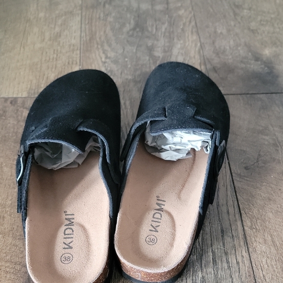 Black Suede Mules for Women - Picture 2 of 3